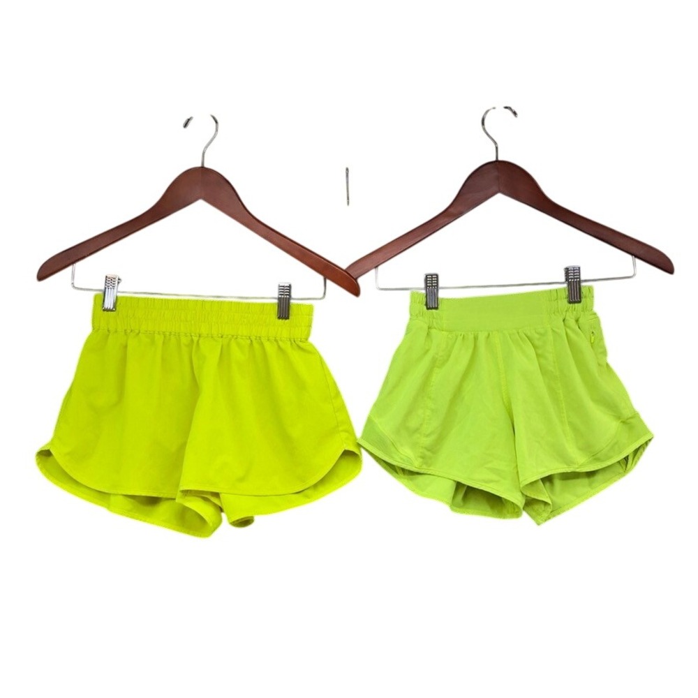 Lululemon Tna Shorts Womens XXS Bundle Yellow Running Athletic Activewear